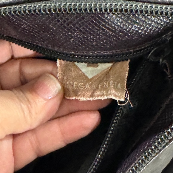 Vintage Bottega Veneta Black Nylon & Leather Crossbody Bag – Made in Italy - Picture 12 of 12